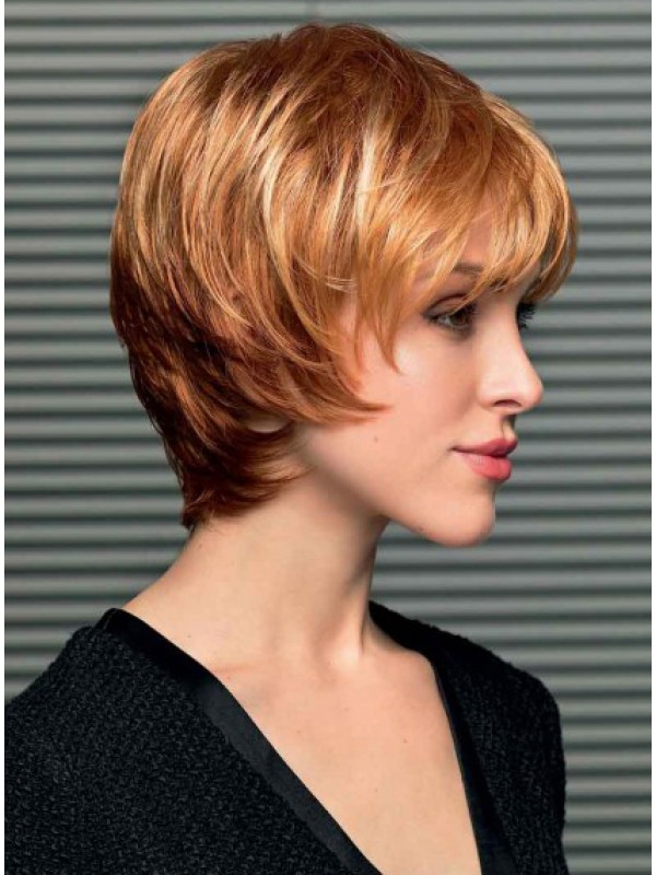 Straight Capless Boycuts Short Synthetic Wigs