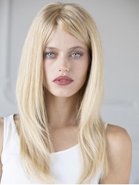 100% Hand-tied Straight Long Human Hair Wigs