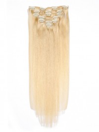 Blonde Long Straight Clip In Extension