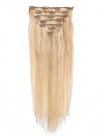 Blonde Long Straight Clip In Extension