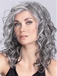 14" Curly Synthetic Capless Grey Wigs