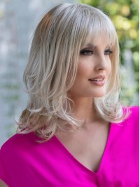 14" Elegant Shoulder Length Synthetic Wigs With Bangs