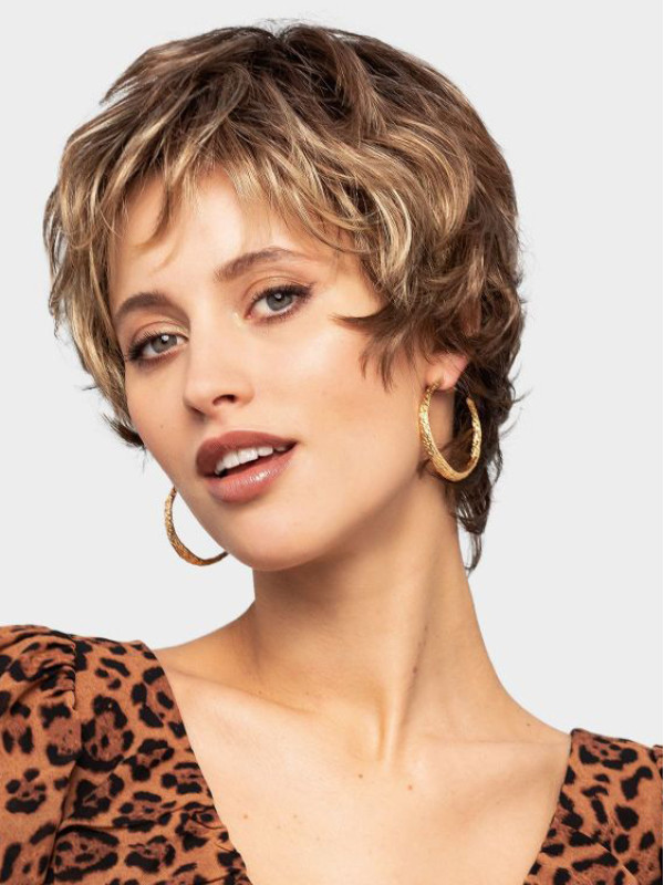 Short Good Wavy Boycuts Capless Synthetic Wigs