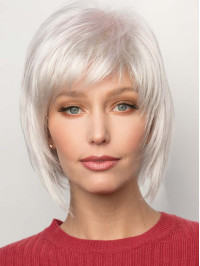 Short Jazzy Bob Straight Synthetic Capless Wigs With Bangs