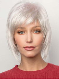 Short Jazzy Bob Straight Synthetic Capless Wigs With Bangs