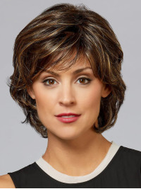 Short Layered Capless Straight Synthetic Wigs