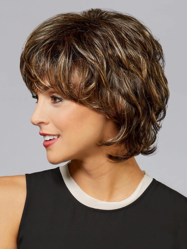 Short Layered Capless Straight Synthetic Wigs