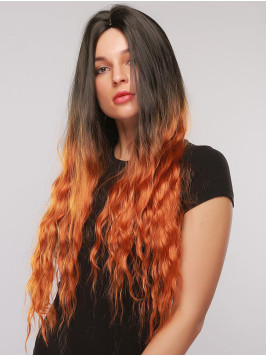 Middle Parting 26" Ombre Natural Water Wave S...