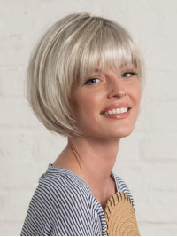 Short Bobs Straight With Bangs Capless Synthetic Wig