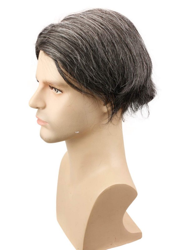 Short Straight Human Hair Men Toupee Mtoup201124