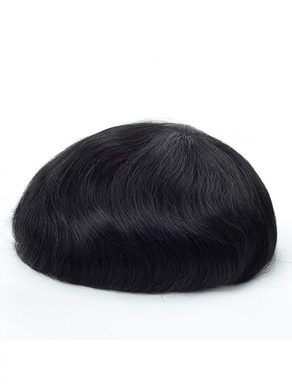 Short Straight Human Hair Men Toupee Mtoup201125