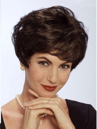 Straight Brown Fashionable Short Classic Wigs 