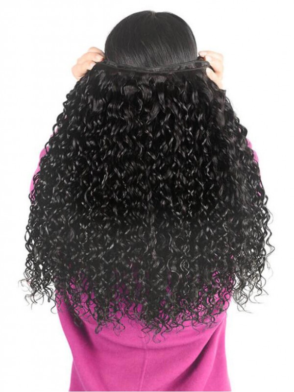 Brazilian Hair 3 Bundles Natural Wave With 4*4 Lace Closure