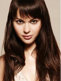 Natural Auburn Clip In Fringe