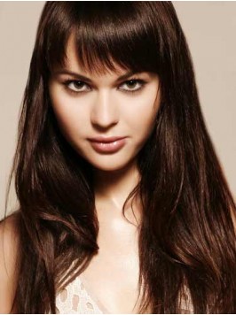 Natural Auburn Clip In Fringe