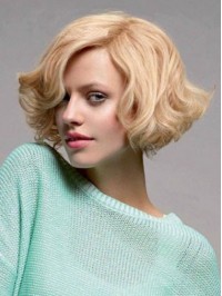 Blonde Bob Short Wavy Wigs