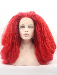 Wavy Red  Synthetic Lace Front Wigs