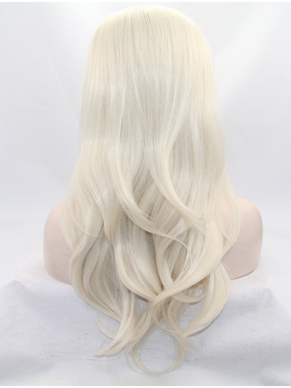 30" Wavy Blonde Layered Lace Front Synthetic Wigs