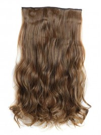 Synthetic Long Wave One Piece Clip In Hair Extension