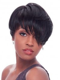 Short Black Straight Wig