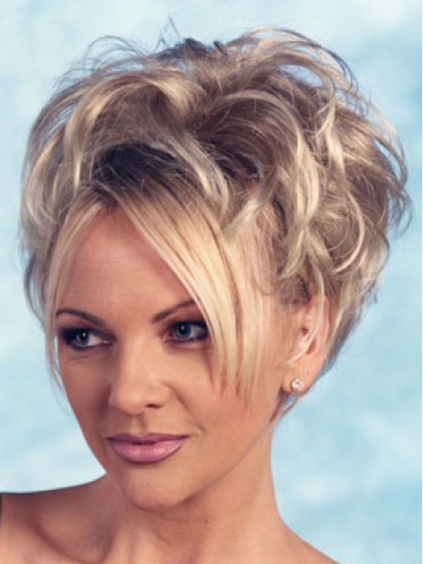 Blonde Curly Short Human Hair Wigs & Half Wig