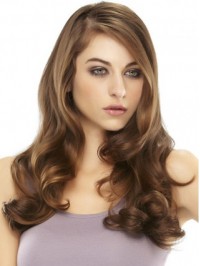 18" Wavy 100% Remy Human Hair Half Wig