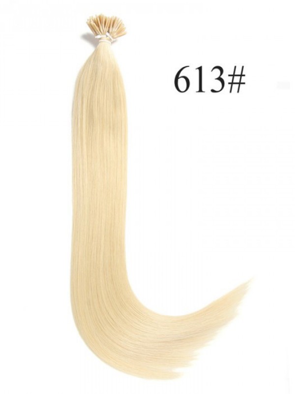 0.5 g/s 100S Stick I-tip Straight Remy Human Hair Extensions