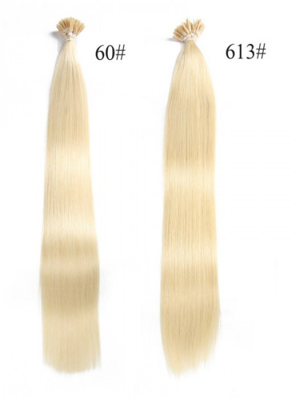 0.5 g/s 100S Stick I-tip Straight Remy Human Hair Extensions