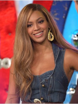 Beyonce Long Wavy Lace Front Human Hair Wigs With ...