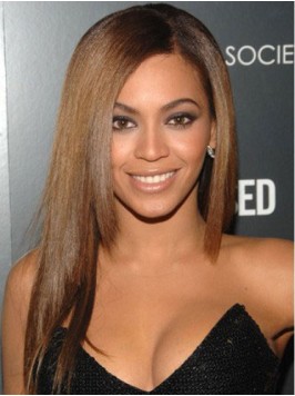 Beyonce Long Straight Full Lace Human Hair Wigs Wi...