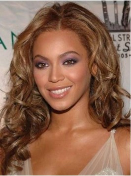Beyonce Central Parting Long Wavy Lace Front Human...