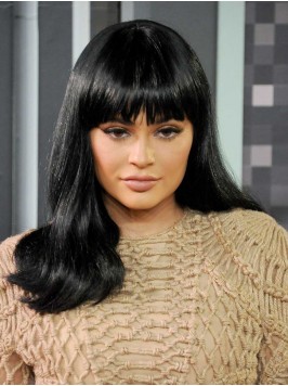 Kylie Jenner Black Long Straight Lace Front Human ...