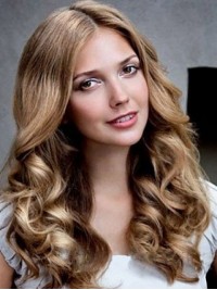 Central Parting Long Wavy Lace Front Wig