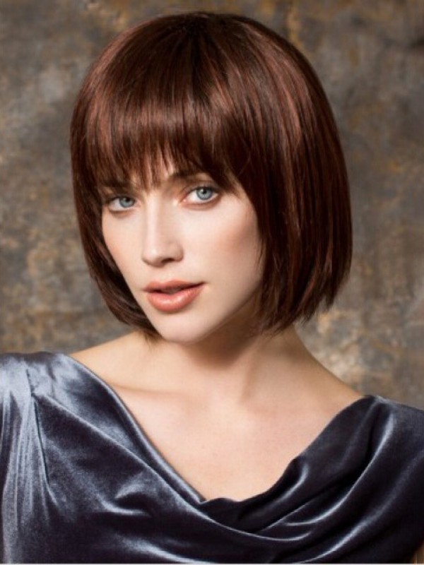 Bob Short Straight Auburn Wig