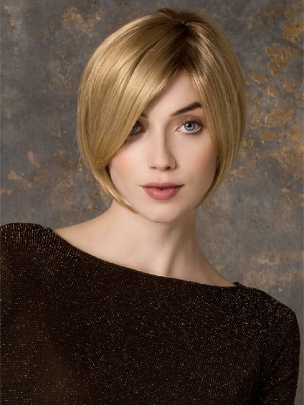 Short Straight Blonde Wig