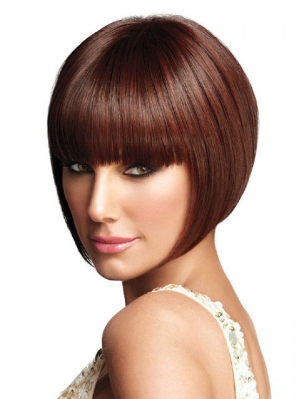 Auburn Bob Short Straight Wigs