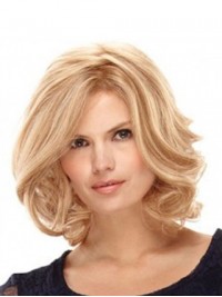 Medium Blonde Wavy Full Lace Wig