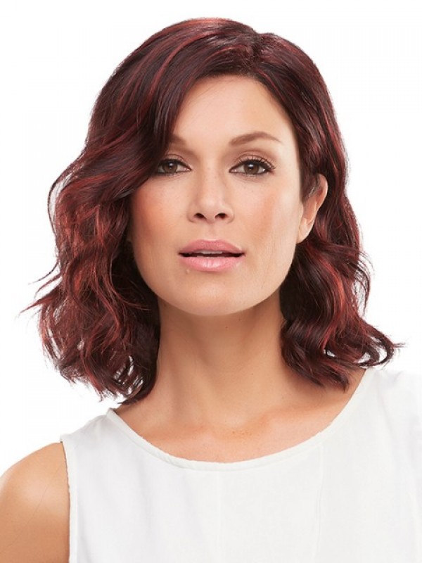 Claret Medium Wavy Lace Front Wig