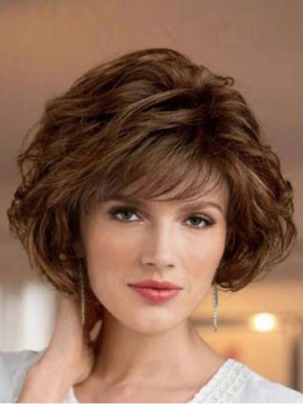 Flaxen Short Wavy Wig