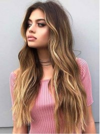 Two Tones Long Wavy Human Wig