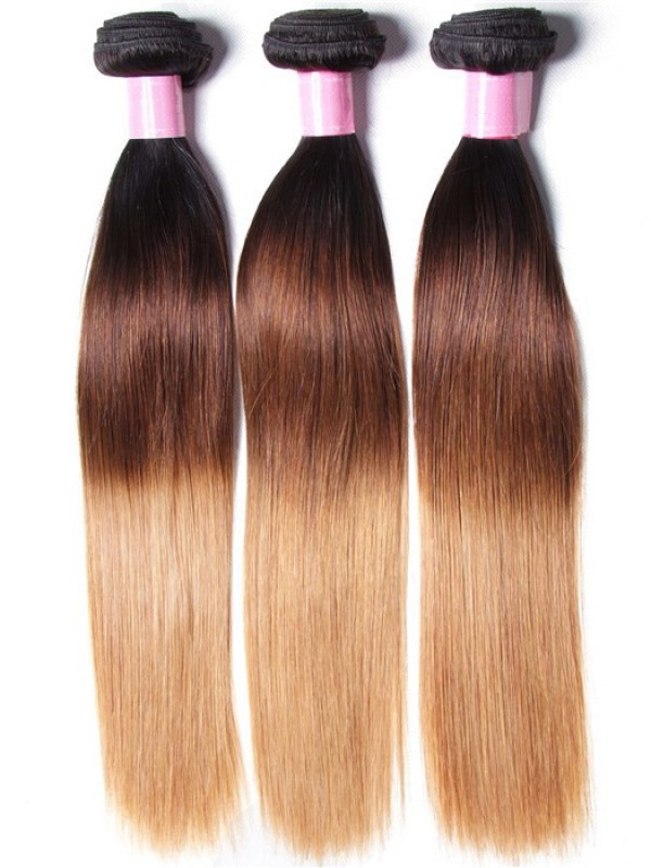 3Pcs/Lot Three Tone Ombre Straight Virgin Hair