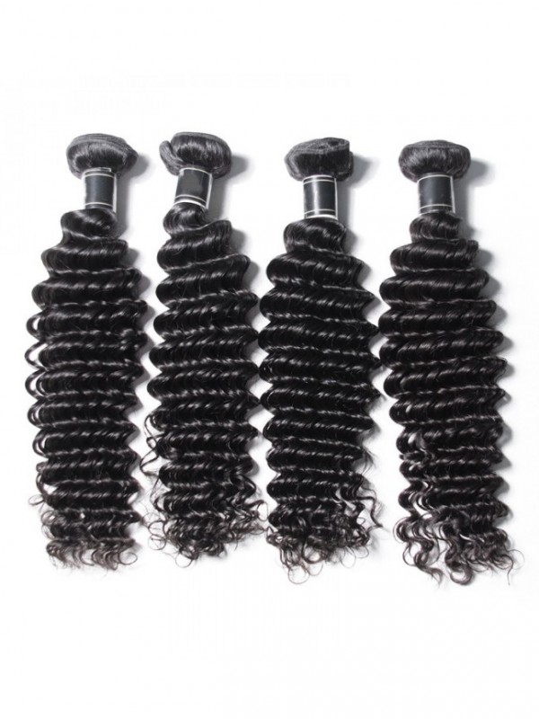 4 pcs/Pack 10A Remy Virgin Hair 100% Human Deep Wave Bundles