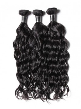 3 Bundles Natural Wave Hair Bundles Remy Virgin Hu...