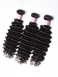 Good Quality 3 Bundles Human Virgin Hair Cheap Deep Wave Hair