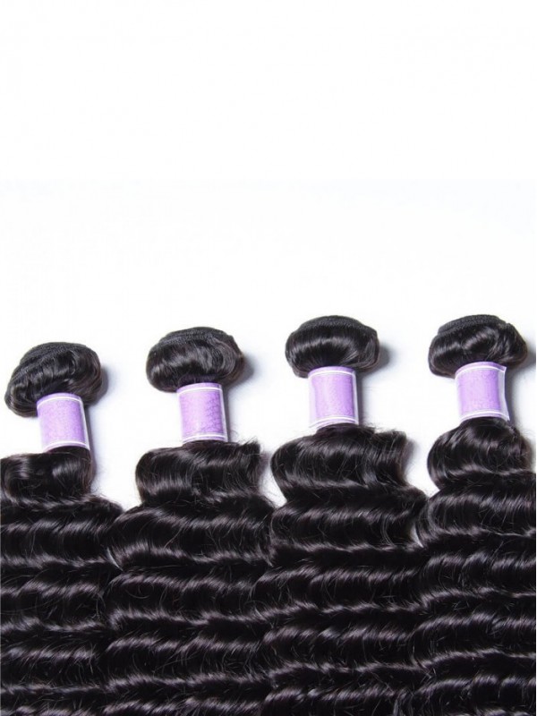 Unprocessed Indian Deep Wave Virgn Hair 4 Pcs/pack Products