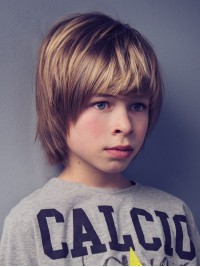 Medium Synthetic Hair With Bangs for Boys