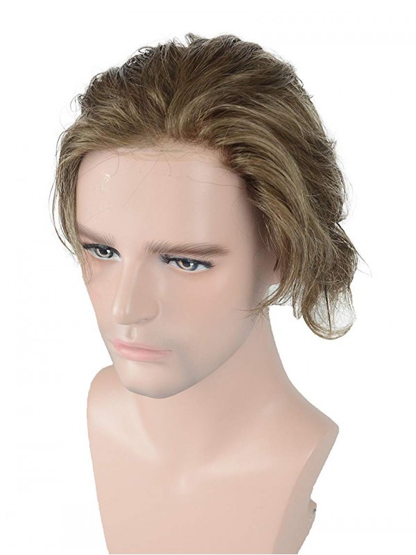 Thin Skin Toupee for Men Real Human Hairpiece